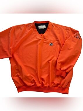 Vintage 90s Auburn Tigers Cutter & Buck Pullover Windbreaker Orange Men's XL